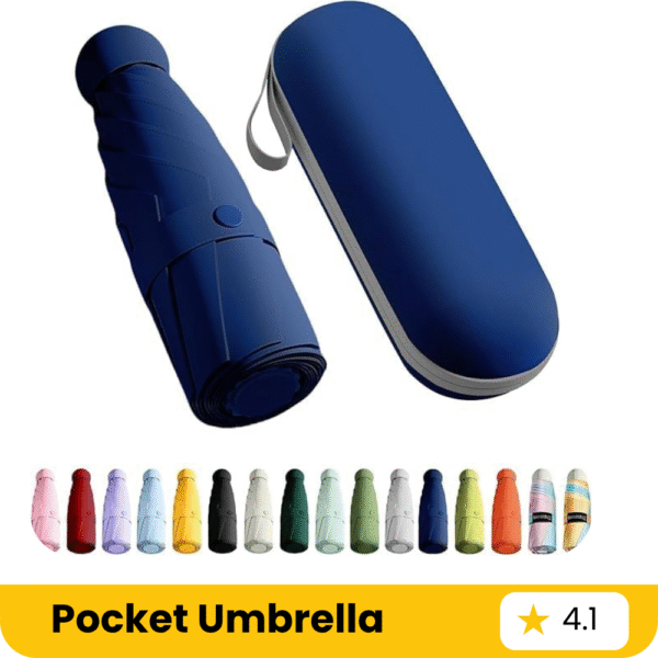 Pocket umbrella for women,Travel Umbrella - Mini Folding Compact with Case, 6 Ribs Lightweight Portable Small Sun&Rain Pocket Umbrella for Girls and Women