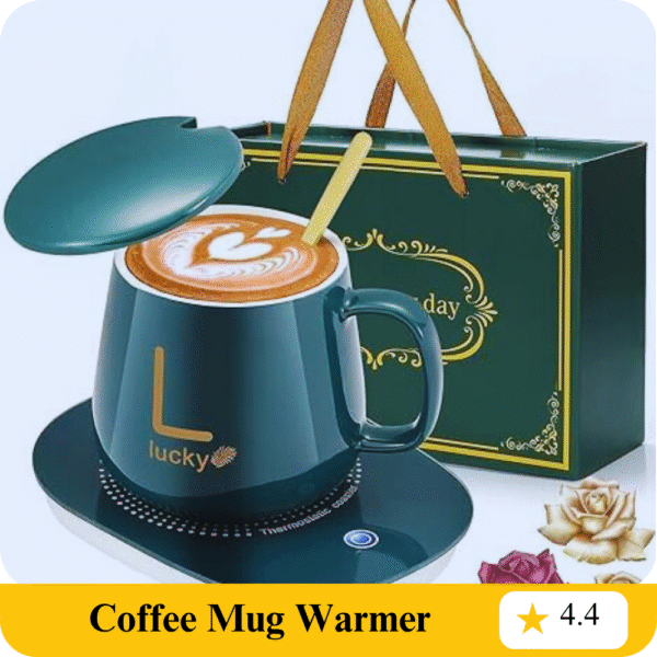 Coffee Mug Warmer, Electric Coffee Warmer for Desk with Auto Shut Off, Smart Cup Warmer for Warming & Heating Coffee, Beverage, Milk, Tea and Hot Chocolate (Multicolor - Mug Included)