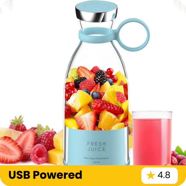 Portable Juicer Blenders For Smoothies And Juices USB Rechargeable Mini 320ml Juicer Bottle Blender Shake Maker Electric Battery Mixer Grinder Machine, Travel Juice Maker for Fruits