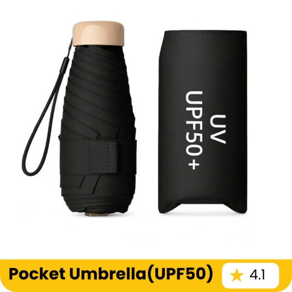 Pocket umbrella(UPF50+)Compact Travel Umbrella, Portable Mini Travel Sun Rain Beach Golf- Elegant Slim Design Small Pocket Umbrella for Rain, UV Protection Lightweight Umbrellas for Girls and Women