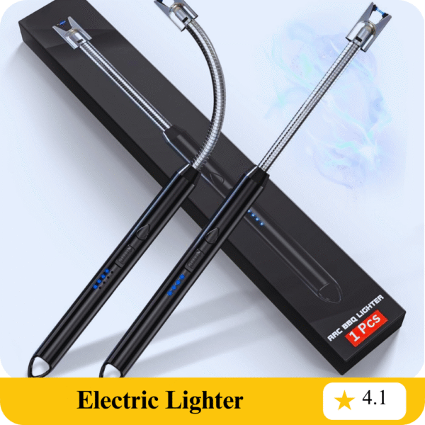 USB Plasma Rechargeable Electric Gas Lighter for Kitchen, Pooja Room, Candles, BBQ, Multi Purpose - 360 Degree Flexible & Windproof (Multi, Pack of 1)-Single Unit | USB Plasma Type | NOT Gas