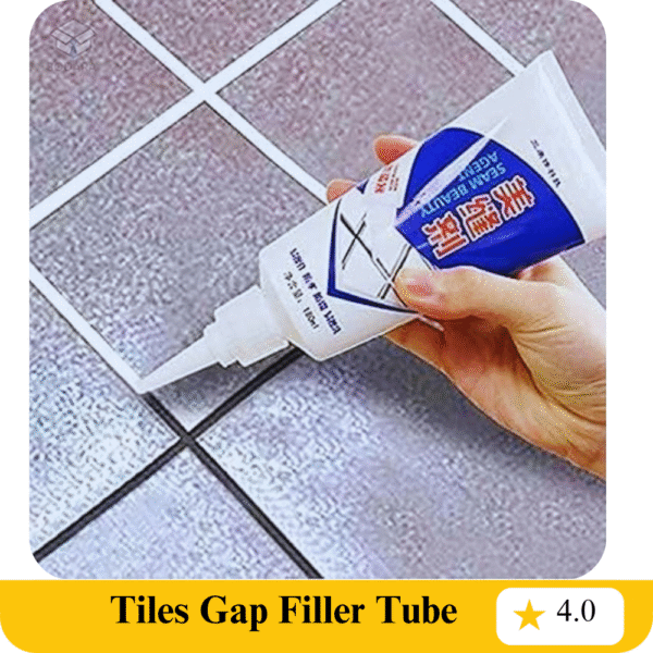 Tiles Gap Filler Waterproof, Gap Sealant, Grout, White Cement Paste Tube, Gap Filler for Walls and Joints, Waterproof Sealant, Tile Gap Filler Tube for Kitchen, Bathroom (180 ML.)