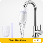 Bhavyta Universal Faucet Water Filter Cotton Pack of 30Kitchen & Bathroom Tap Filter | Dirt, Rust & Sediment Removal | Easy Installation